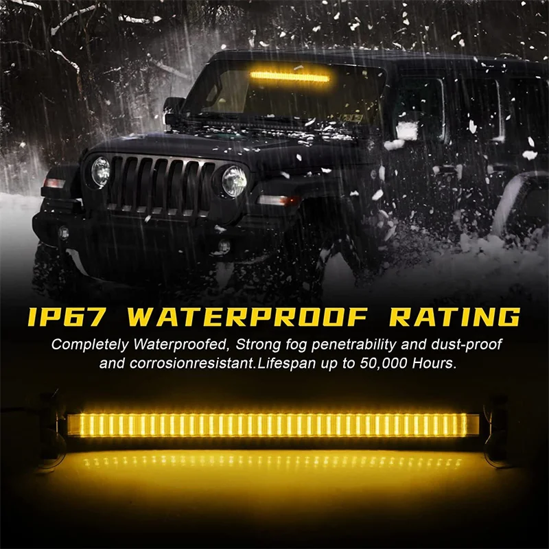 80 LED Strobe Lights For Auto Emergency Grill Warning Lamp Windshield Bar Traffic Advisor Flashlight 12V 24V Car Accessories