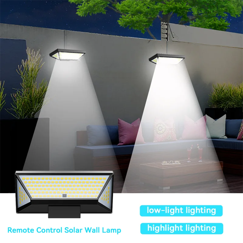 Saman Buiten Zonne Muur Schijnwerper Menselijk Lichaam Inductie Met Afstandsbediening Waterdichte Ip65 Led Voor Binnenplaats Veranda Lamp