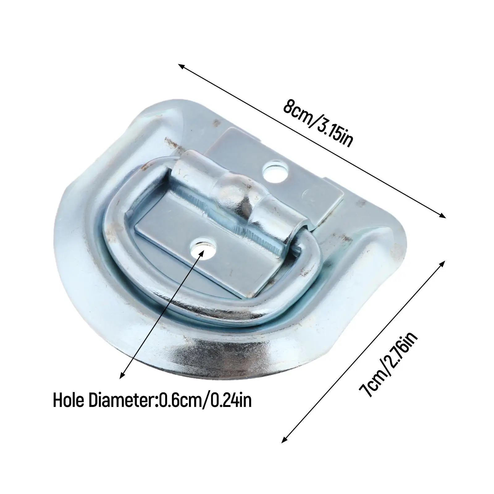High Strength Metal D Ring Rope Chain Anchor Tie Down Rings Recessed Hook for Truck Loading Area and Trailer