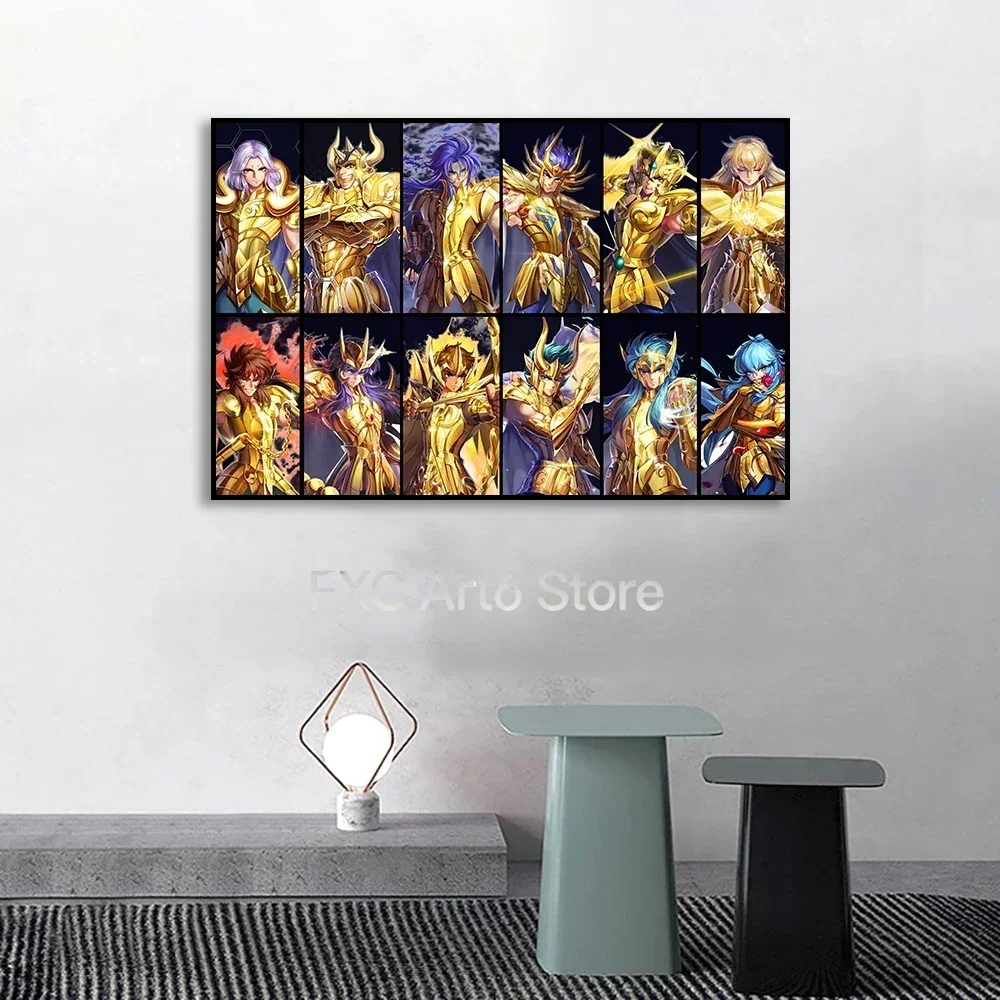 1PCS frameless Saint Seiya Poster Sagittarius Decorative Mural Anime Decorative Paintings Children's Room Wall Art Picture Home