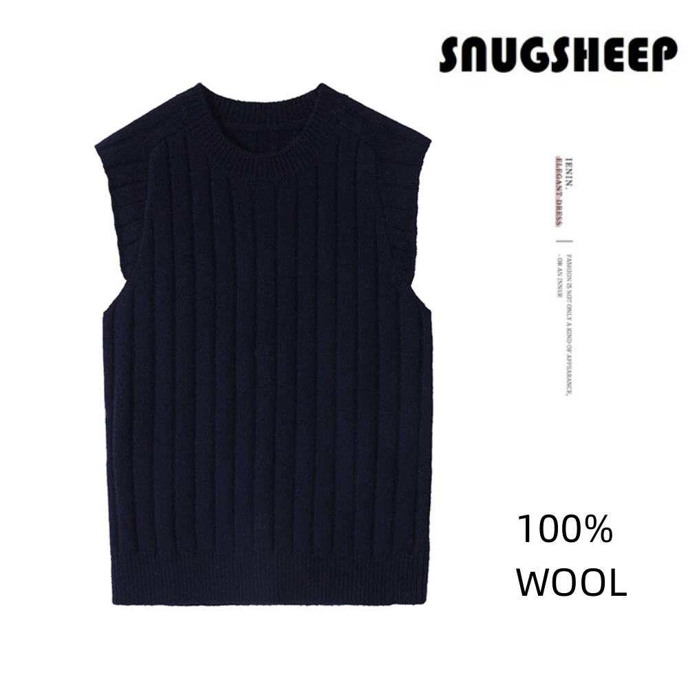 women vintage sweater sleeveless knit top vest winter womens black clothes woman gilet clothing streetwear striped vests korean