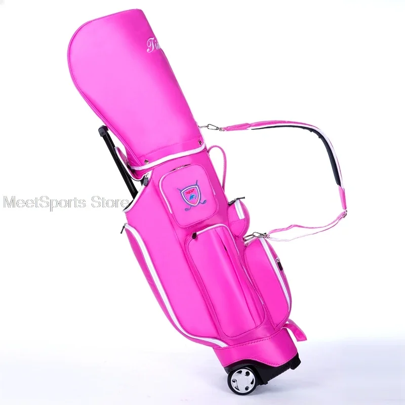 Retractable Golf Bag High Capacity Stand Caddy Airbag Outdoor Golf Bag Travelling Aviation Package With Wheel Lightweight Pack