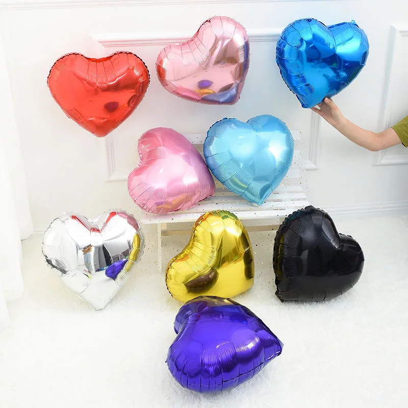 

Multi-color 18 inch heart shape floating empty love foil balloon confession wedding Valentine's Day wedding house birthday