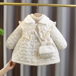 1 2 3 4 Jahre Baby Mädchen Winter jacke Weihnachten süße Prinzessin Mädchen Mantel verdicken warme Kinder Oberbekleidung Kleidung Geburtstags geschenk