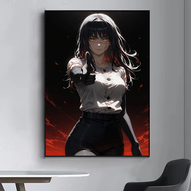 

Chainsaw Man Makima Anime Poster Pictures Wall Decoration Room Decorative Paintings Vintage Bedroom Decor Art Mural For Home