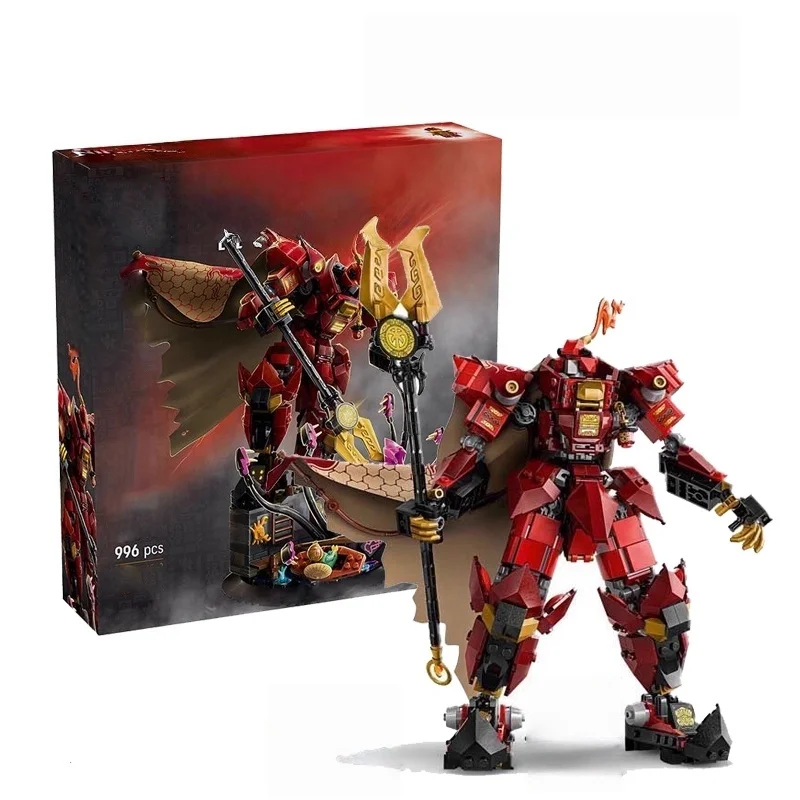 

2025New 71846 Kai Smith Fire Knight Mech Boys and Girls Children's Day Gift Toys 996pcs
