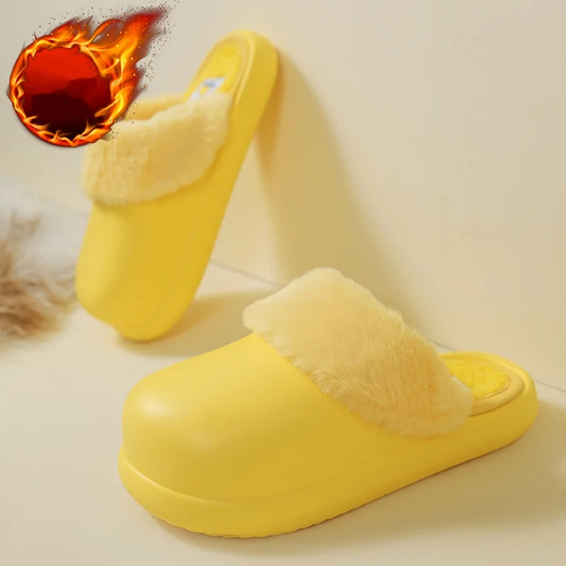 

Autumn and Winter Men's and Women's Couples' Fleece-Lined Warm Removable Cotton Shoes for Indoor and Outdoor Wear Cotton Slippers