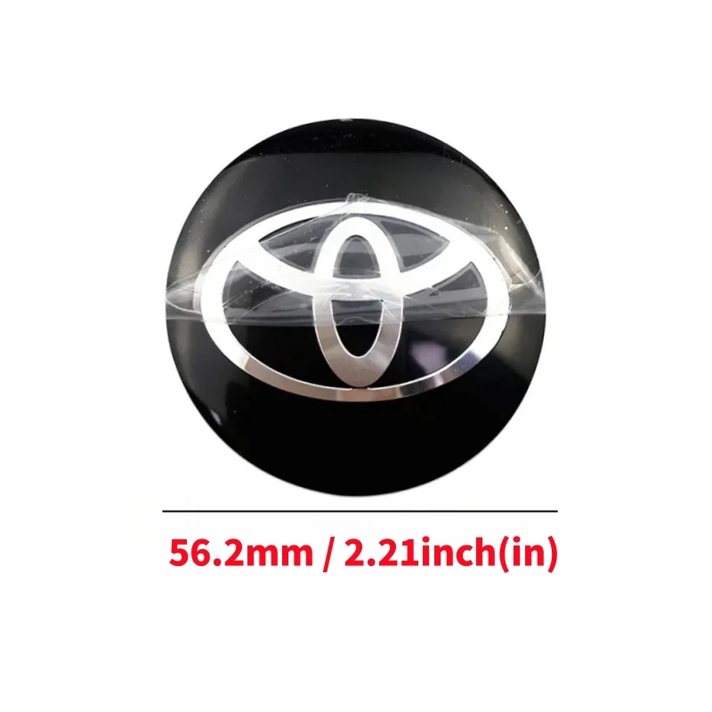 56mm Aluminum Car Wheel Center Hub Caps Stickers For Toyota Yaris Corolla Rav4 Camry Crown Hilux prius Auto decals Accessories