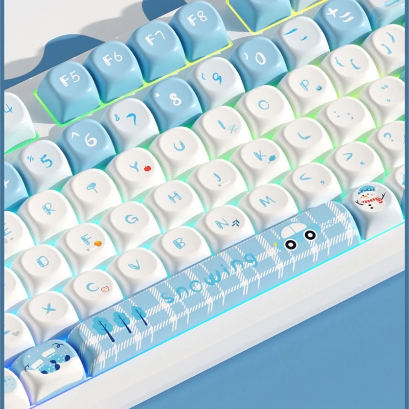 128Key Game Keycaps PBT Dye Sublimation Profile Layouts Replacement Keycap for Switches Mechanical Keyboards DIY Keycaps Set