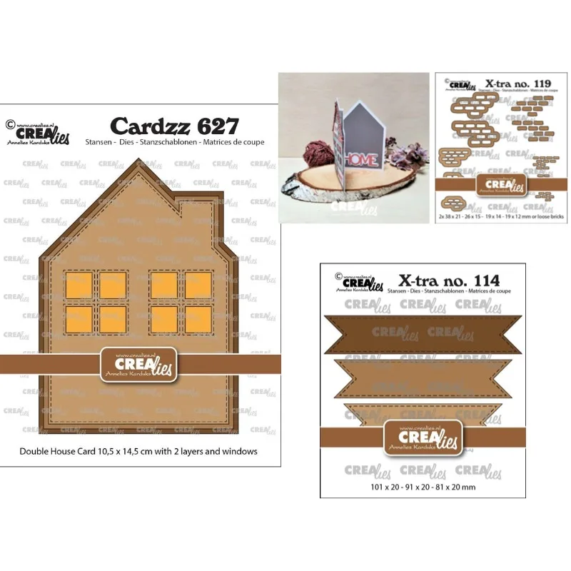 House Has a Chimney and a Triangular Roof Cutting Dies Scrapbook Diary Decoration Stencil Embossing Template DIY Greeting Card