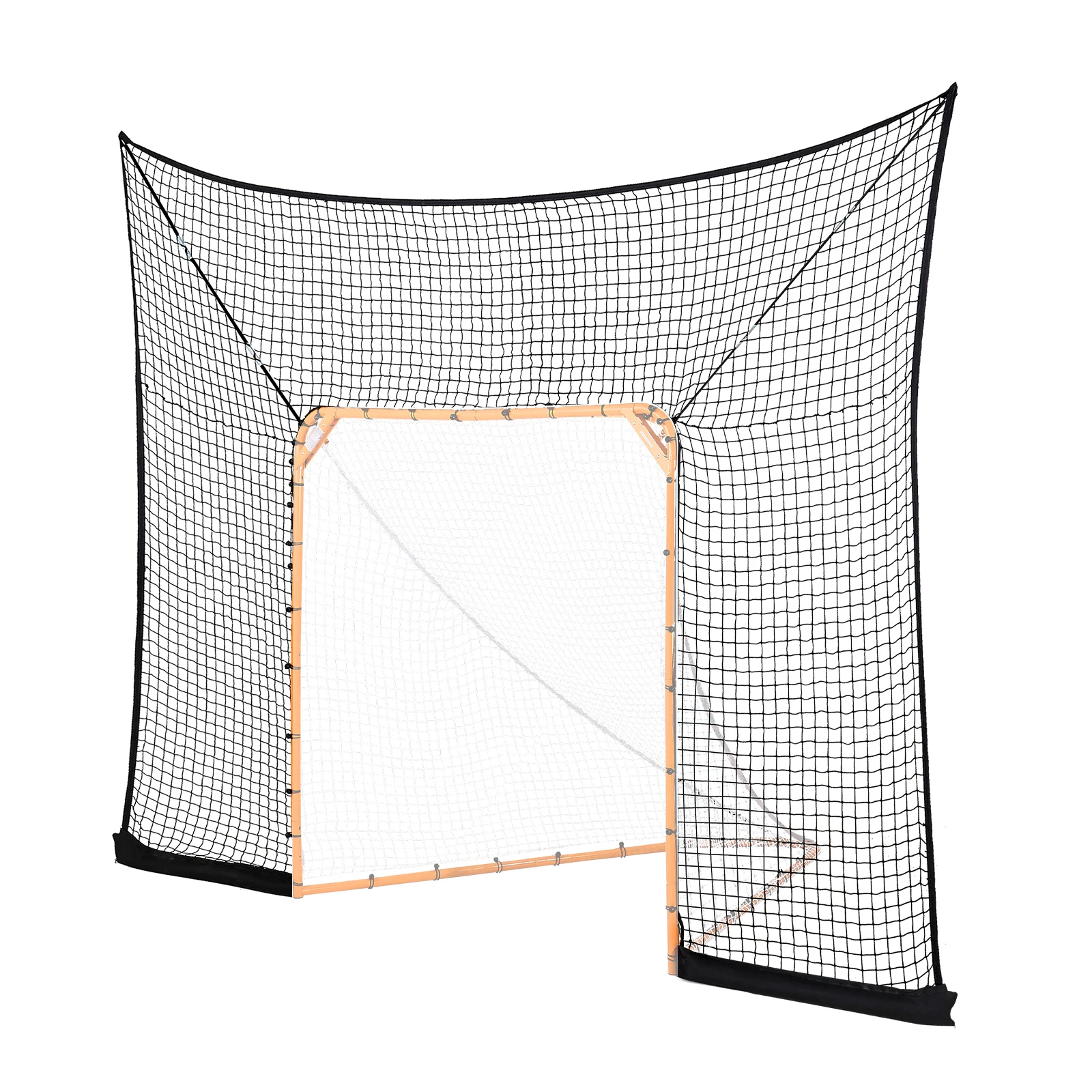 SucceBuy Hockey and Lacrosse Goal Backstop 12x9 ft Lacrosse Net with Extended Coverage Backyard Lacrosse Equipment (NET ONLY)