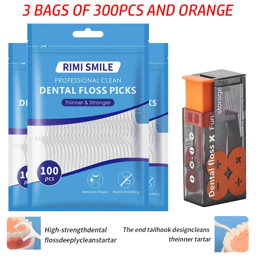 (أسعار معقولة) 50/100/300 PCS-RIMI Smile Floss - يأتي مع صندوق خيط تنظيف أوتوماتيكي - مناسب للحمل عند الخروج #2
