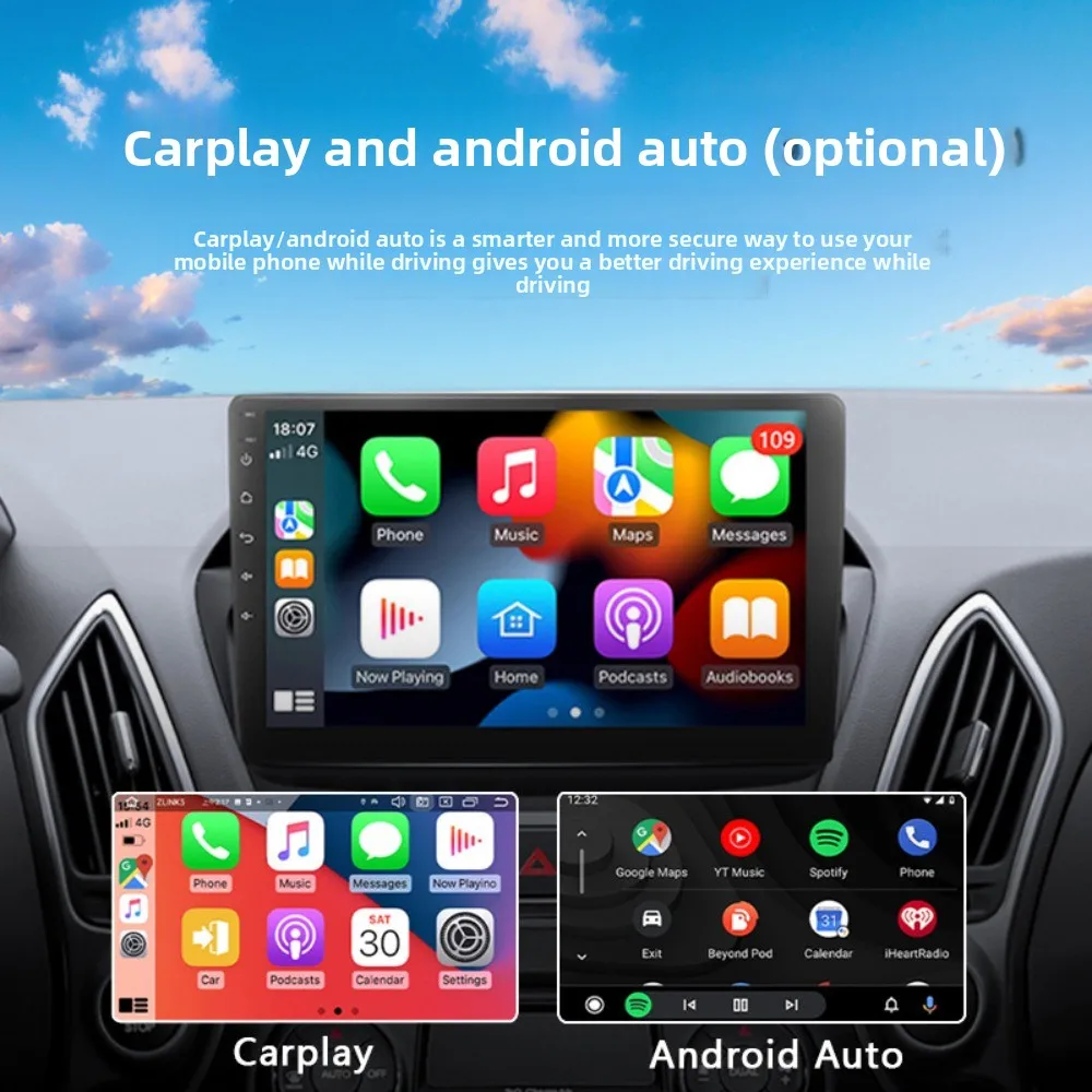 

7/9/10 inch car GPS car navigation machine TS7 reversing image Carplay player