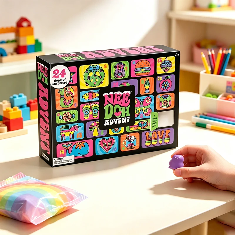 2026 Needoh's New Christmas Countdown Calendar, Treasure Hunt, New Year's Surprise, Blind Box Toy Party and Holiday Gift