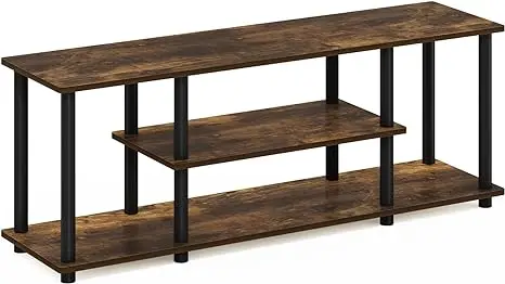 Turn-N-Tube No Tool 3-Tier Entertainment TV Stands Multicolor Living Room Furniture