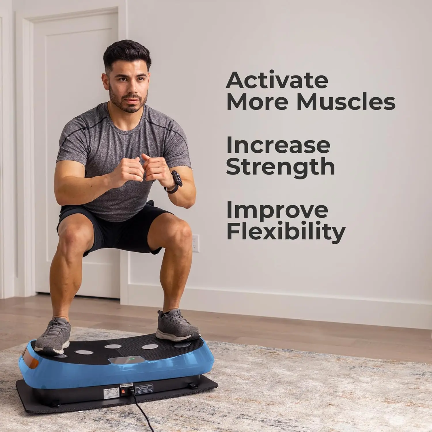 4D  Plate Exercise Machine - Triple Motor Oscillation, Linear, Pulsation + 3D/4D Vibration Platform - W