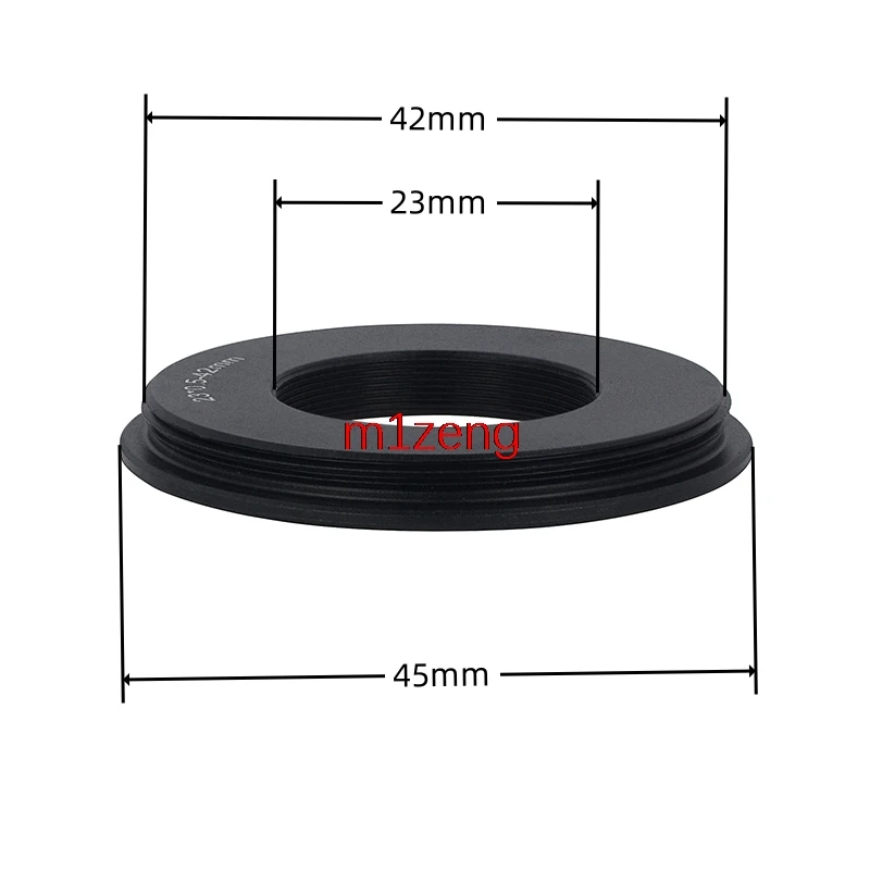 M23-M42 m23x0,5mm-m42x1mm M23 Buchse auf M42*1mm Außengewinde Objektiv Filterring Adapter für Kamera Helicoids