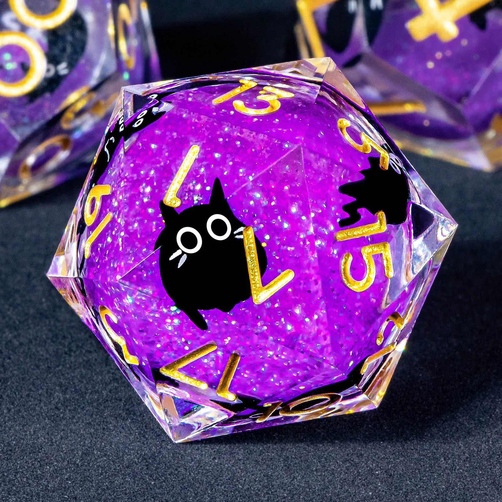 Dice DND Set, Resin Sharp Edge Polyhedral Liquid Dice, Gifts for DND Lovers - Handmade D&D Dice for Dungeon and Dragon Board Gam