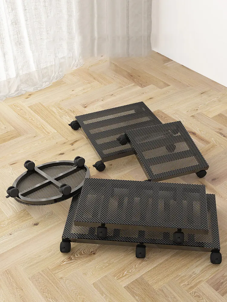 ZHAYA Movable Elevated Stand Base for Cat Litter Box Floor Riser Bracket Trolley for Kitty Toilet Storage Rack Pet Supplies