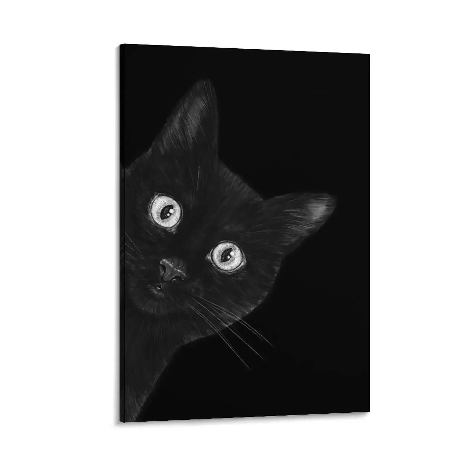 

Black cat on black Canvas Painting decorative frames wall room Decorative painting for bedroom posters for room
