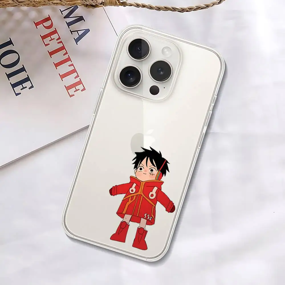 Cute L-Luffsy Phone Case For IPhone 17 16 15 14 Plus 13 12 11 Pro Max Phone Back Cover Transparent Shockproof Cover #4