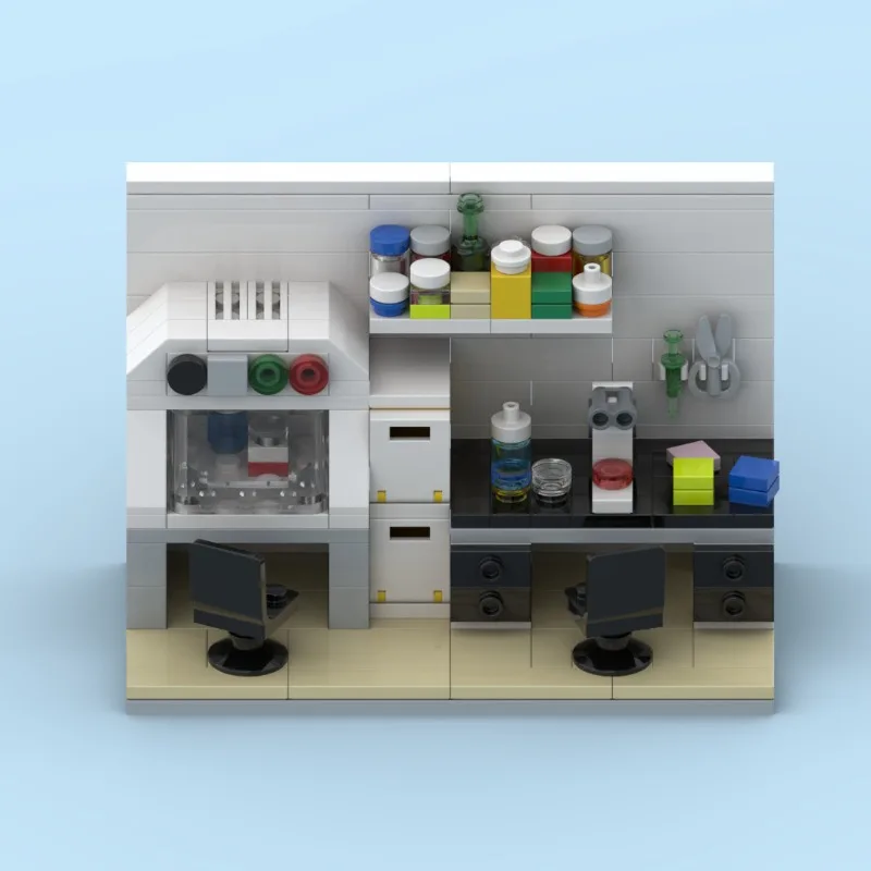187-teiliges Mini-Home-Labor-Bauset – MOC-Mikromöbel-Modellbausatz für Jugendliche und Erwachsene, kreatives DIY-Raumdekor-Geschenk mit Führung