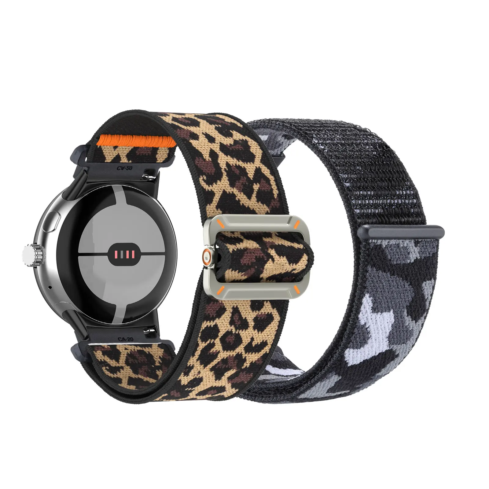 

2pcs Nylon Bands for Google Pixel Watch 3 45mm Band, Elastic Nylon Sports Strap