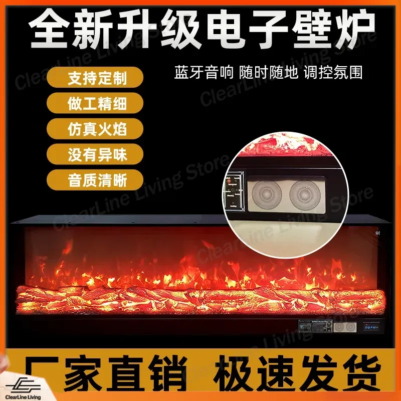 for Support custom fireplace core American electronic fireplace embedded home decoration electronic simulation flame heating