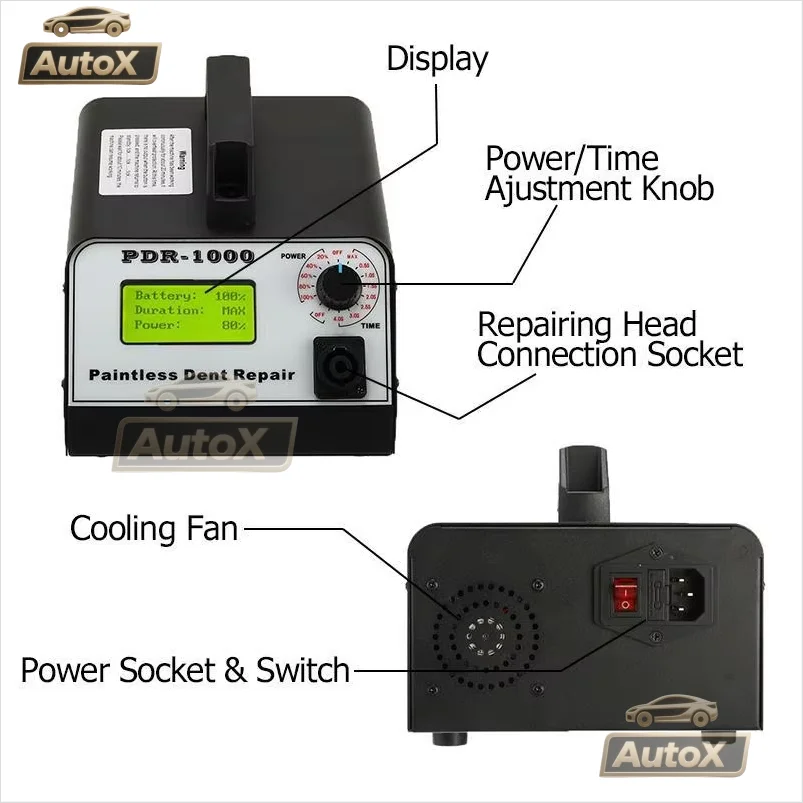 

Инструмент для ремонта вмятин без покраски автомобиля, ручка регулировки мощности времени, новый PDR-1000, инструмент для ремонта вмятин на кузове, машина для удаления