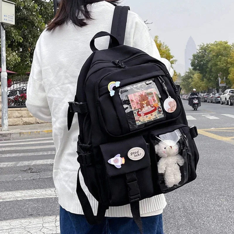 

Kawaii Aesthetic Women Backpack School Bag for Teen Girls Japanese Korean Rucksack Student Bookbags Cute School Backpack Mochila