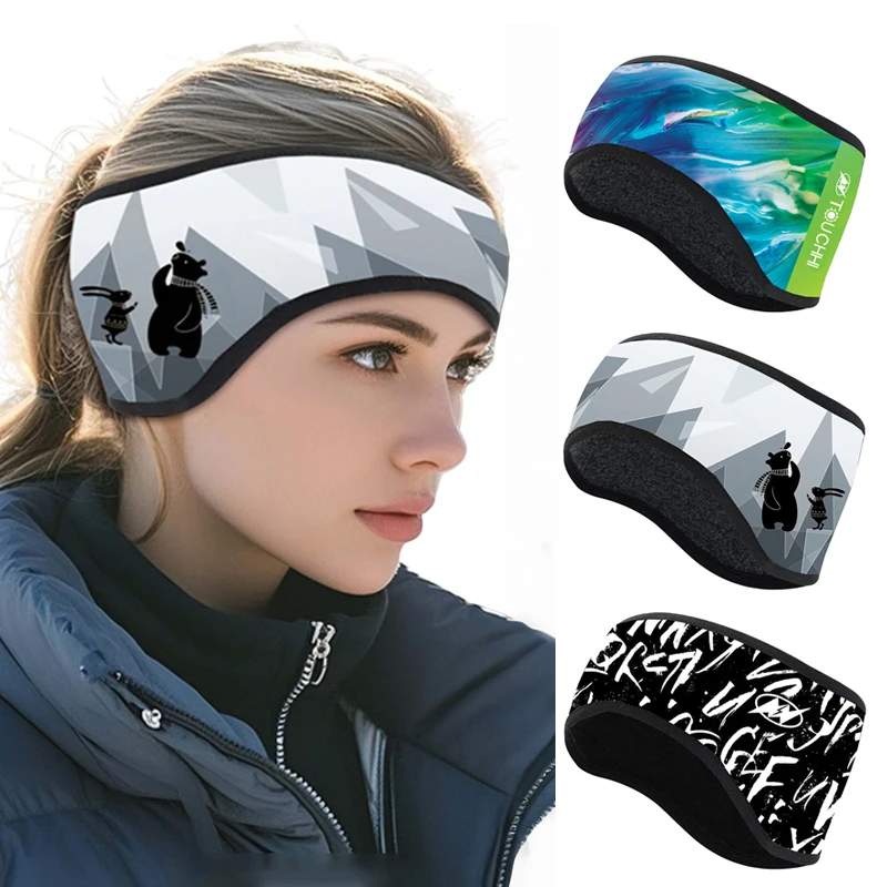 Winter-Fleece-Ohrwärmer-Stirnband, weicher Sport-Kopfwickel für Laufen, Radfahren, Outdoor, kaltes Wetter, Gehörschutz, warmes Haarband