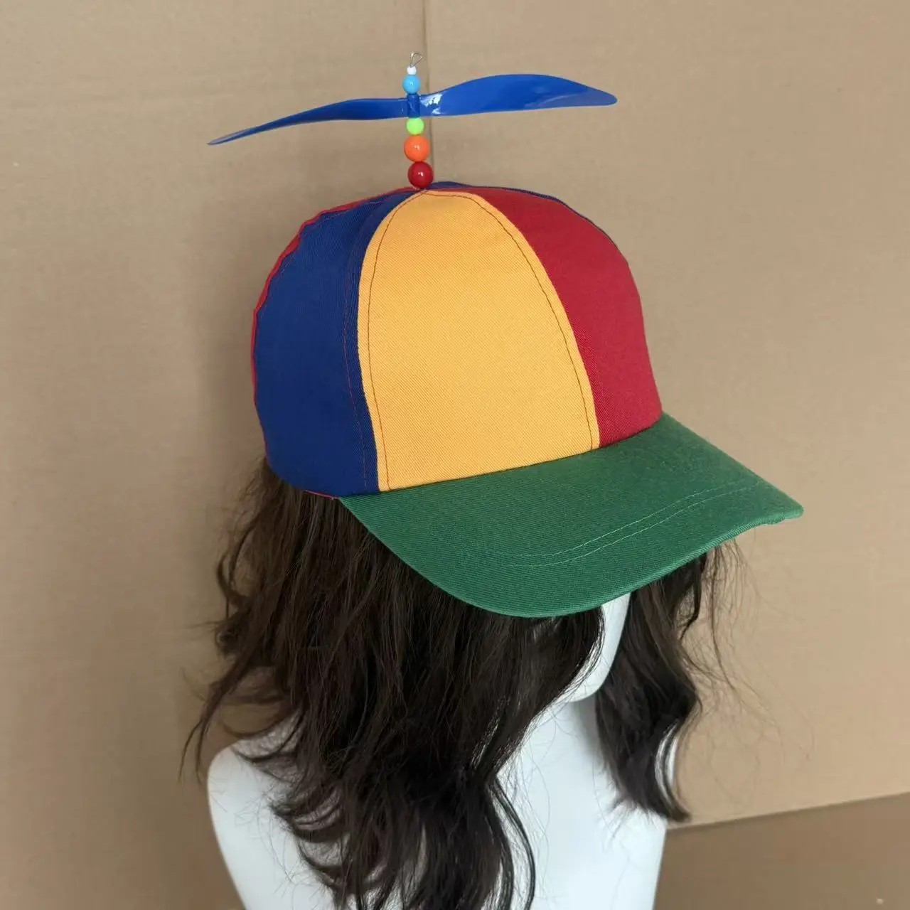 Creative Detachable Propeller Baseball Cap for Spring and Summer Parent-Child Sun Shading Windmill Bamboo Dragonfly Duck Tongue