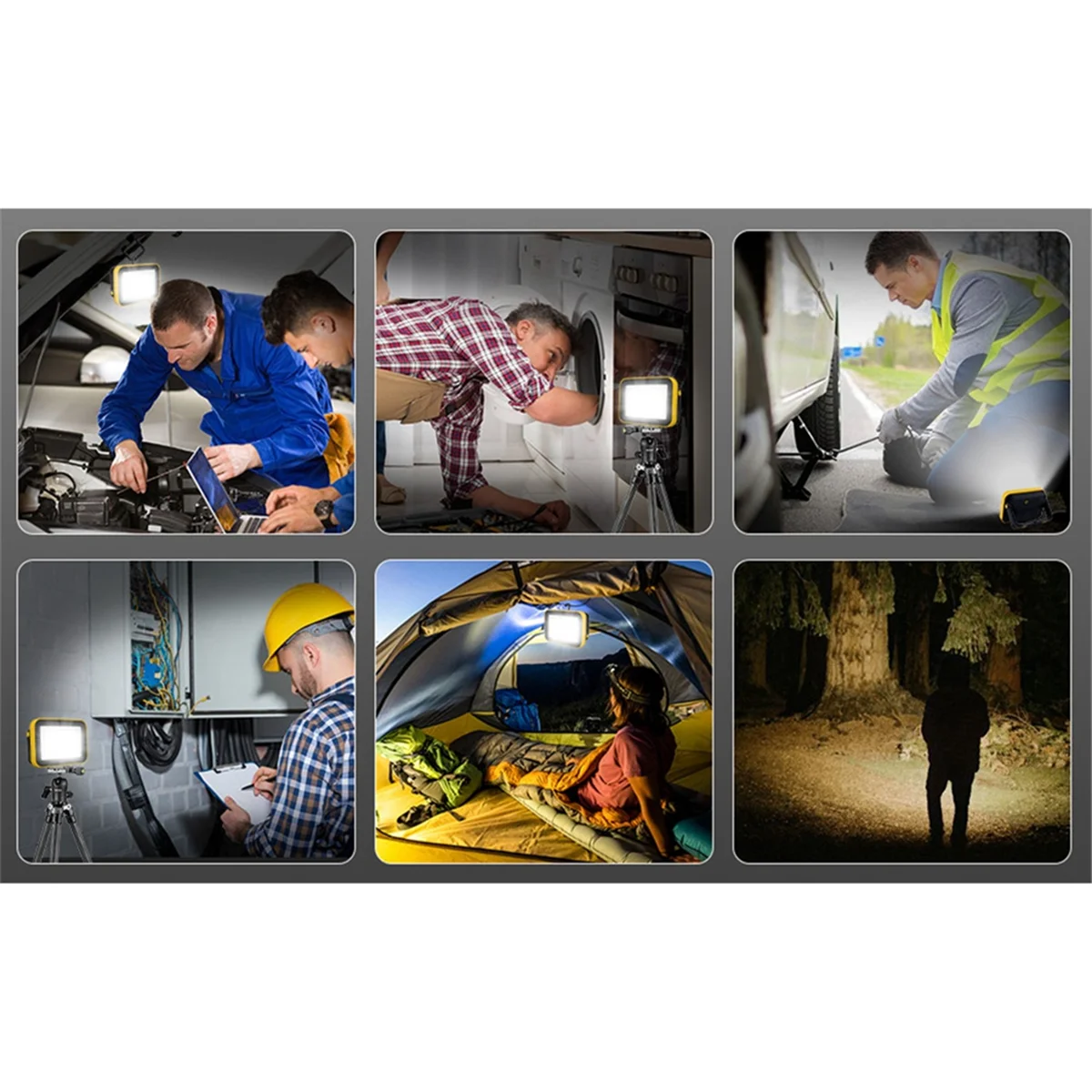 Portable Super Bright 97 SMD Work Light USB Rechargeable 5 Modes LED Flashlight for Outdoor Camping & Emergency