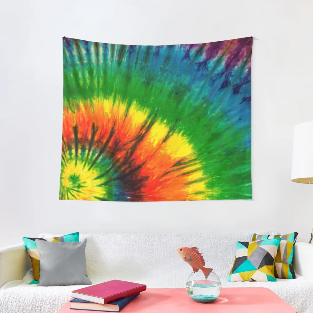 Bright Spiral Tie Dye Tapestry Decorative Wall Mural Room Decorations Aesthetic Tapestry