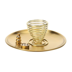 Sisipan Dupa Buatan Tangan Kuningan Kursi Dupa Sembilan Lubang Gulungan Bentuk Tetesan Air Tahan Lama Dudukan Dasar Baki Dupa Kuningan Dekorasi Rumah 8 hakintosh penjualan terbaik - №