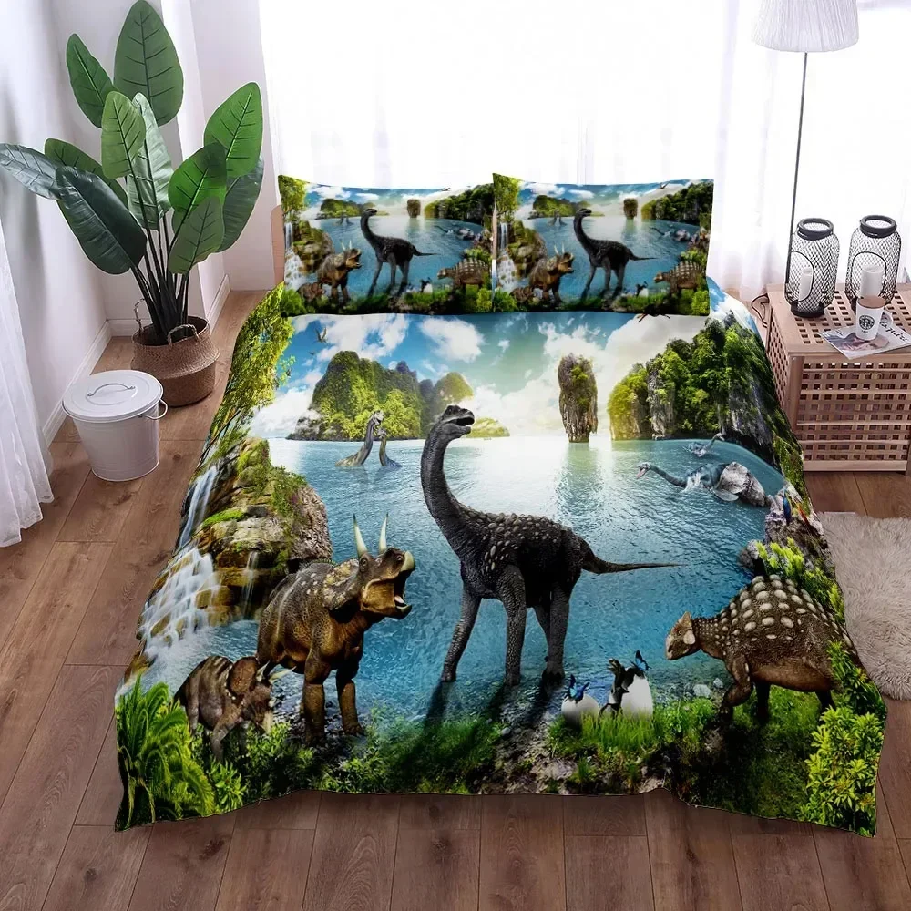 

3D Print Dinosaurs Underwater Duvet Cover Set UK Single Double King US Twin Full Queen Size Anime Bed Linen Bedding Set