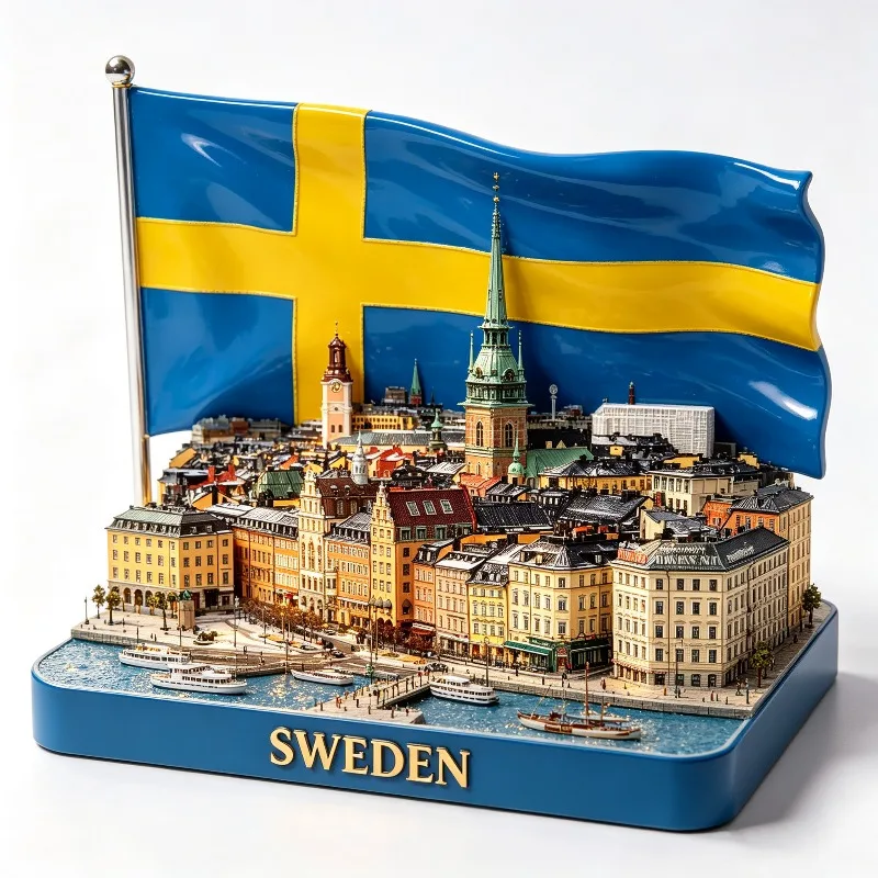 Sweden Fridge Magnets Metal Material Moscow Switzerland Egypt Norway Copenhagen Africa Maldives Fridge Stickers Wedding Gifts