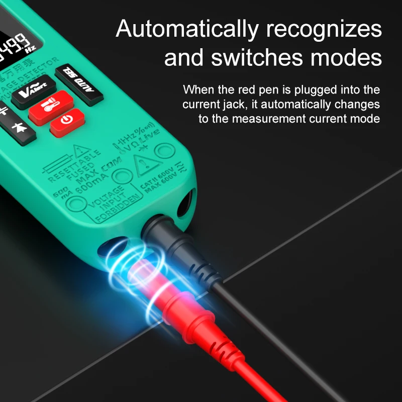Imagem -05 - Tela Grande Carregamento Multímetro True Rms ac dc Voltímetro Atual Alcance Automático Resistência Capacitância Ncv Tester Mastfuyi-fy168s