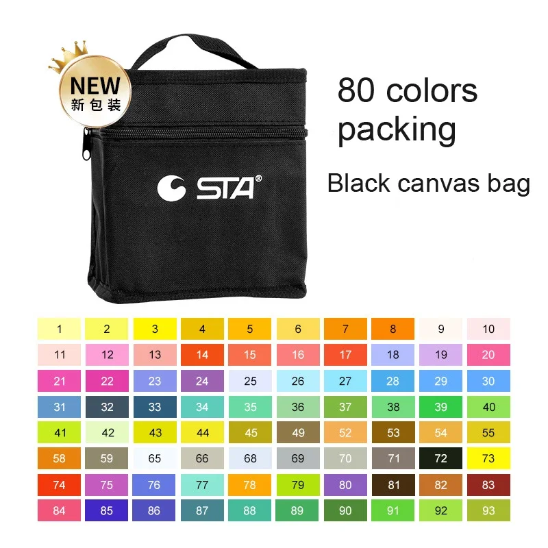 STA Watercolor Brush Pen Set Waterbrush Daul Tip Caligraphy Markers Brushpen Drawing Pen Manga Art Markers School Art Supplies