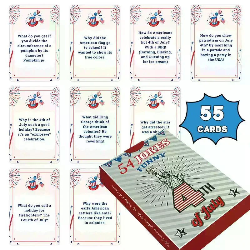 

54pcs/Box Funny Jokes Independent Day Fun Card Family Entertainment Parent-child Interaction Game