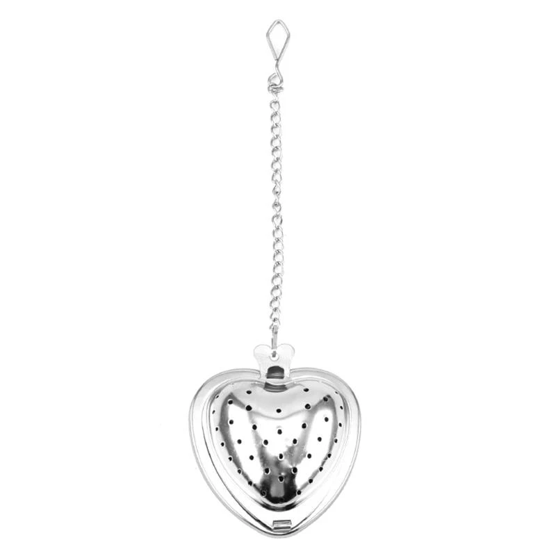 

for Creative Heart Shaped Stainless Steel Tea Infuser Filter with Rope Chain Reusable Loose Leaf Strainer Cup Steeper Teapot