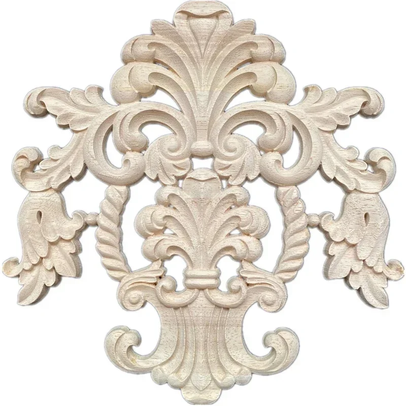 Rubber Wood Carved Applique Retro Furniture Crafts Decor Vintage Home Decoration Accessories Figurine Wooden Letters Figure