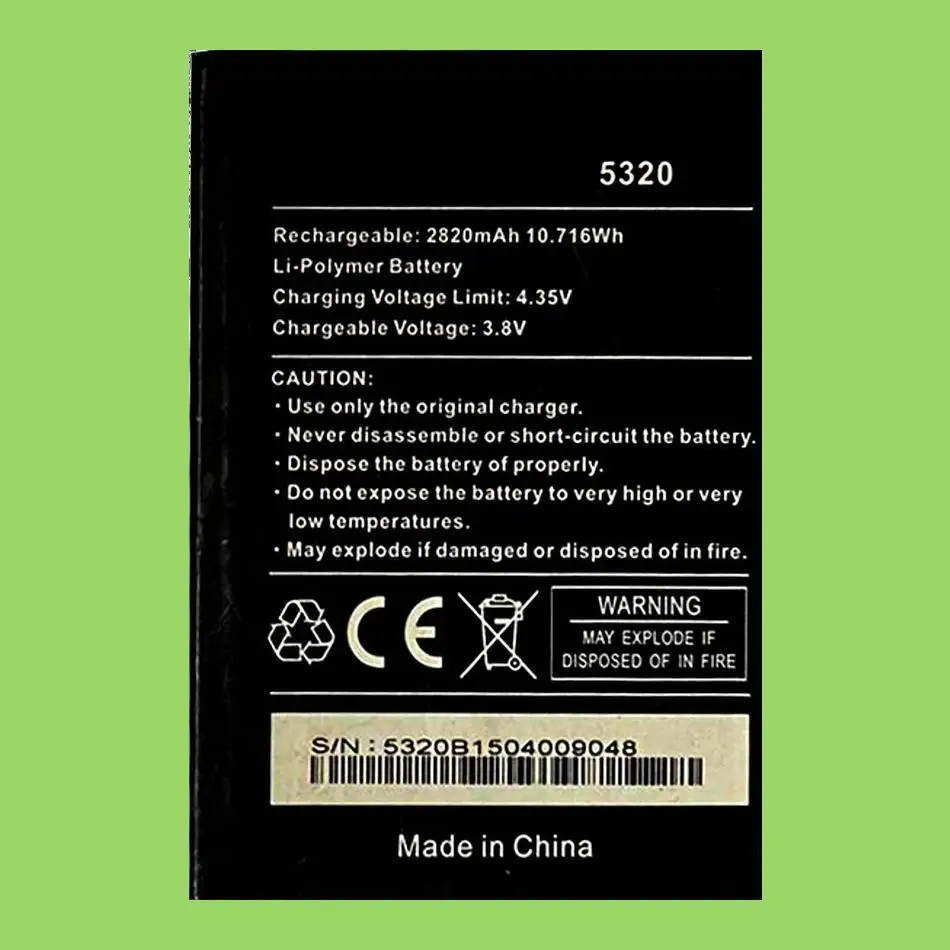 

For Wiko 5260 5320 Pulp 4G Ridge Fab 2800Mah Mobile Phone Battery Environmentally Friendly