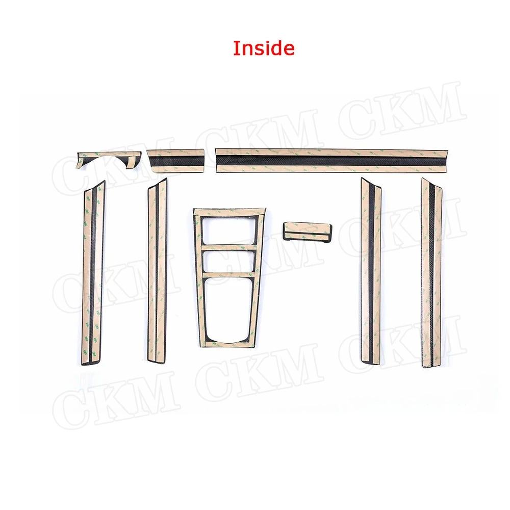 

Сухое углеродное волокно, центральная консоль автомобиля, панель приборной панели, крышка шестерни, наклейки на дверь, подходят для Porsche Cayenne 2011-2020 гг.