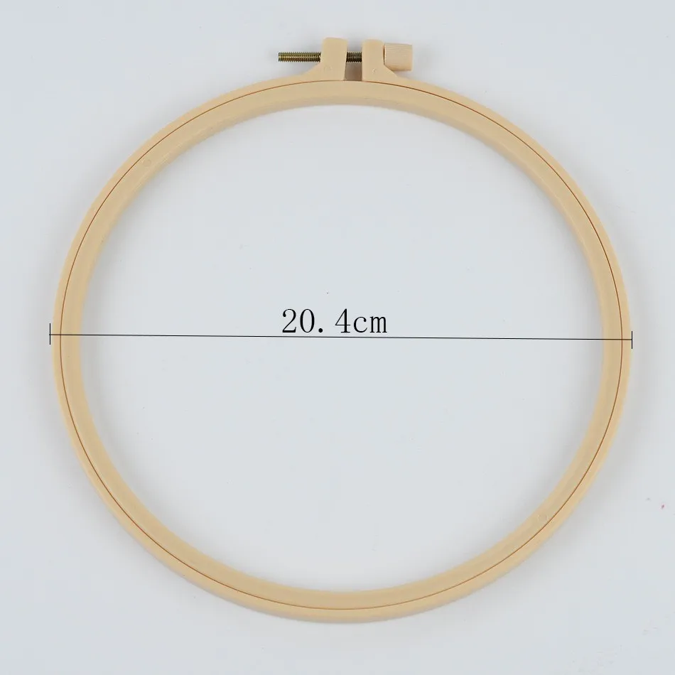 3pcs Plastic Bamboo Embroidery Hoops Adjustable Round Frame Hoop For DIY Cross Stitch Aids Craft Accessories Outer Diameter 20cm