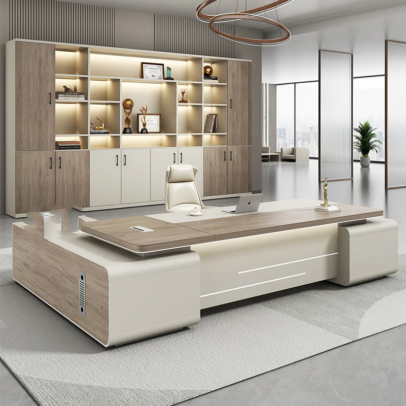 Luxury Computer Office Desk Modern Standing Executive Design Reception Office Desk Portable Conference Biurko Lounge Furniture