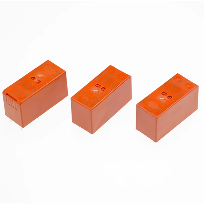 10PCS/lot Power relays RT424005 RT424012 RT424024 RT424048 5V 12V 24V 48V 8A 8PIN Two sets of conversions  high quality Power