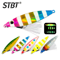 40g 80g 100g 150g 200g Metal Jig Japan Long Cast Lure Sea Fishing Sardine Shape Luminous Glow Reflective Sea Fishing Tackle