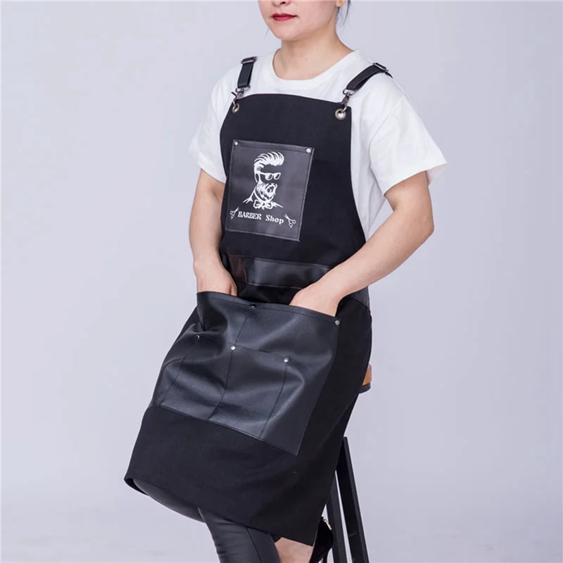 【24H-SALE!】4X رأس تصفيف الشعر لصالونات تصفيف الشعر لقص الشعر، مريلة أكسفورد بوجا باربر، جيب لقص الشعر والصباغة