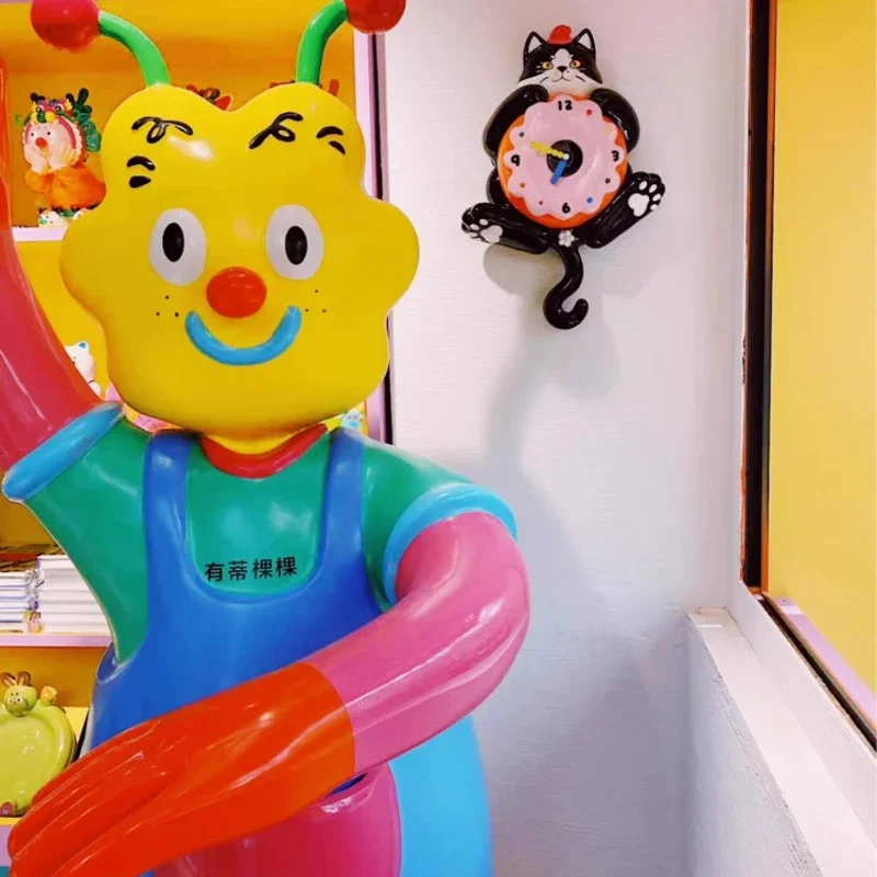 الوجه القط مصمم غرفة رولكس جدارية كبيرة الزاوية الرقمية ساعات الحائط Poedagar آلية تزيين الساعات عقارب الساعة Relogio Parede